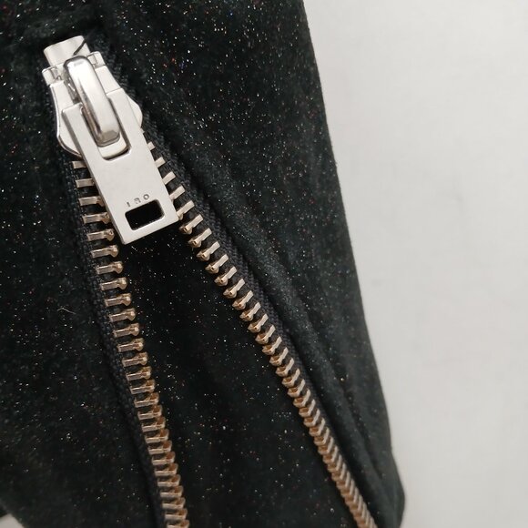 IRO Rare Black Speckle Suede Moto Jacket - Picture 2 of 9